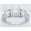 Image 5 : GIA Cert 2.76 ctw Diamond Ring - 14KT White Gold
