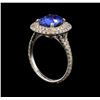 Image 4 : 2.63 ctw Sapphire and Diamond Ring - 14KT White Gold