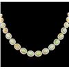 Image 2 : 48.17 ctw Opal and Diamond Necklace -  14KT Yellow Gold