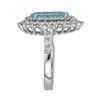 Image 2 : 1.65 ctw Paraiba Tourmaline and Diamond Ring - 18KT White Gold