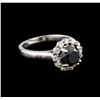 Image 1 : 2.86 ctw Black Diamond Ring - 14KT White Gold