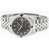 Image 2 : Rolex Stainless Steel Dark Rhodium Roman Sapphire DateJust Men's Watch