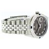 Image 4 : Rolex Stainless Steel Dark Rhodium Roman Sapphire DateJust Men's Watch
