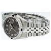 Image 8 : Rolex Stainless Steel Dark Rhodium Roman Sapphire DateJust Men's Watch