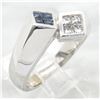 Image 5 : 0.24 ctw Diamond and Sapphire Ring - 14KT White Gold