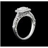 Image 3 : 1.10 ctw Diamond Ring - 18KT White Gold