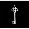 Image 2 : Tiffany & Co. Sterling Siler Crown Key Pendant