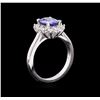 Image 3 : 1.58 ctw Tanzanite and Diamond Ring - 14KT White Gold