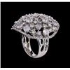 Image 2 : 14KT White Gold 6.74 ctw Diamond Ring