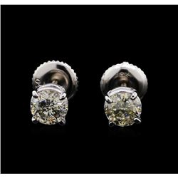 1.91 ctw Diamond Earrings - 14KT White Gold