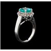 Image 4 : 2.81 ctw Apatite and Diamond Ring - 14KT White Gold