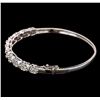 Image 2 : 14KT White Gold 2.52 ctw Diamond Bangle Bracelet
