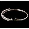 Image 3 : 14KT White Gold 2.52 ctw Diamond Bangle Bracelet