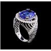 Image 4 : 14KT White Gold 6.77 ctw Tanzanite and Diamond Ring