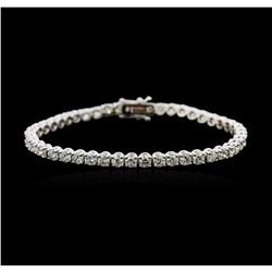 18KT White Gold 7.06 ctw Diamond Tennis Bracelet