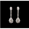 Image 1 : 14KT White Gold 2.61 ctw Diamond Earrings