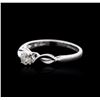 Image 1 : 14KT White Gold 0.20 ctw Diamond Solitaire Ring