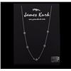 Image 2 : James Kurk 0.40 ctw Sapphire and Diamond Necklace - 14KT White Gold