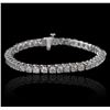 Image 1 : 14KT White Gold 9.31 ctw Diamond Tennis Bracelet