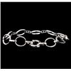 Image 2 : 14KT White Gold Circle Link Design Bracelet