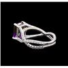 Image 3 : 2.70 ctw Ametrine and Diamond Ring - 14KT White Gold