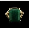 Image 2 : 16.36 ctw Emerald Ring - 14KT Yellow Gold