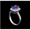 Image 4 : 14KT White Gold 1.47 ctw Tanzanite and Diamond Ring