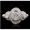 Image 2 : 18KT White Gold 1.64 ctw Diamond Ring