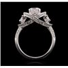 Image 3 : 18KT White Gold 1.64 ctw Diamond Ring
