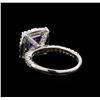 Image 3 : 14KT White Gold 2.43 ctw Tanzanite and Diamond Ring