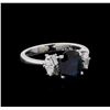 Image 1 : 2.30 ctw Sapphire and Diamond Ring - 18KT White Gold