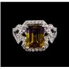 Image 2 : 3.73 ctw Ametrine and Diamond Ring - 14KT White Gold