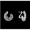 Image 2 : 3.00 ctw Diamond Earrings - 14KT White Gold