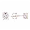 Image 2 : 1.00 ctw Diamond Stud Earrings - 14KT White Gold