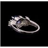 Image 3 : 14KT White Gold 1.50 ctw Tanzanite and Diamond Ring