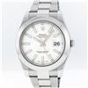 Image 1 : Rolex Stainless Steel White Index DateJust Men's Watch