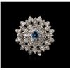 Image 2 : 2.28 ctw Fancy Greenish Blue Diamond Ring - 14KT White Gold