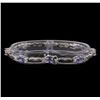 Image 2 : 4.40 ctw Tanzanite and Diamond Bracelet - 14KT White Gold