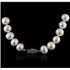 Image 1 : 14KT White Gold Pearl Necklace