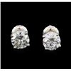 Image 1 : 1.52 ctw Diamond Stud Earrings - 14KT White Gold