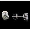 Image 2 : 1.52 ctw Diamond Stud Earrings - 14KT White Gold