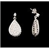 Image 2 : 14KT White Gold 2.02 ctw Diamond Earrings