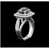 Image 3 : 4.92 ctw Black Diamond Ring - 18KT White Gold