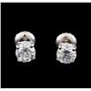 Image 1 : 1.02 ctw Diamond Stud Earrings - 14KT White Gold