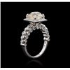 Image 3 : 18KT White Gold 3.57 ctw Diamond Ring