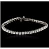 Image 1 : 14KT White Gold 4.96 ctw Diamond Tennis Bracelet