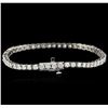 Image 2 : 14KT White Gold 4.96 ctw Diamond Tennis Bracelet