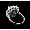 Image 3 : 3.33 ctw Tanzanite and Diamond Ring - 14KT White Gold