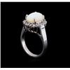 Image 4 : 2.31 ctw Opal and Diamond Ring - 14KT White Gold