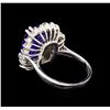 Image 3 : 14KT White Gold 7.79 ctw Tanzanite and Diamond Ring